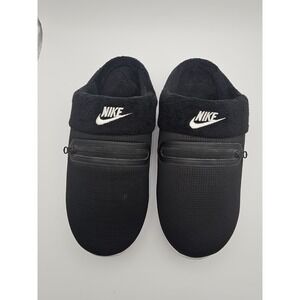 Nike Slippers Mens Size 11 Burrow Black Phantom Slides Comfort Fleece DJ3130 002